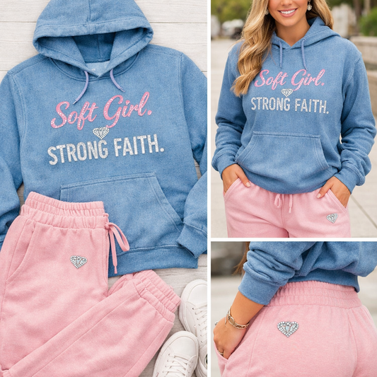 Soft Girl. Strong Faith Hoodie